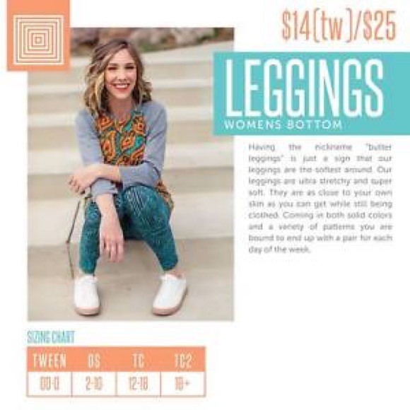 Lularoe Tween Hamburger Leggings Summer - Picture 4 of 4